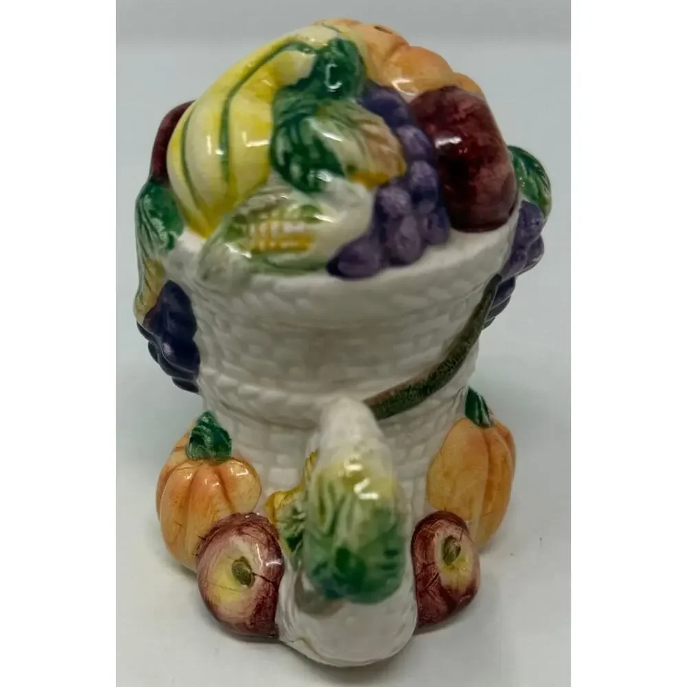 OCI Fitz & Floyd 1993 Horn of Plenty Salt/Pepper Shaker Omnibus Harvest Bounty